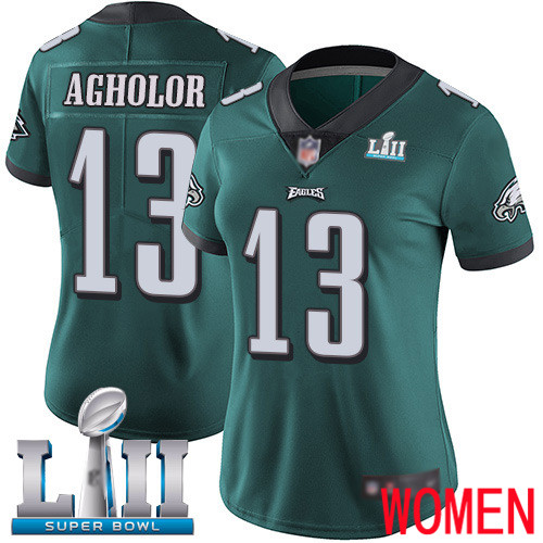 Women Philadelphia Eagles 13 Nelson Agholor Midnight Green Team Color Vapor Untouchable NFL Jersey